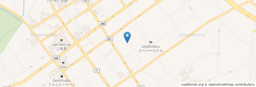 Mapa de ubicacion de 味泥棒 en Japan, 青森県, 八戸市.