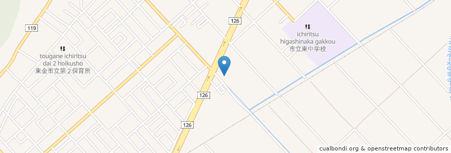 Mapa de ubicacion de BigBoy en اليابان, 千葉県, 東金市.