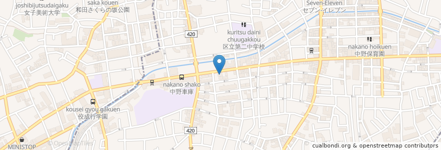 Mapa de ubicacion de ミネドラッグ en Jepun, 東京都, 中野区.