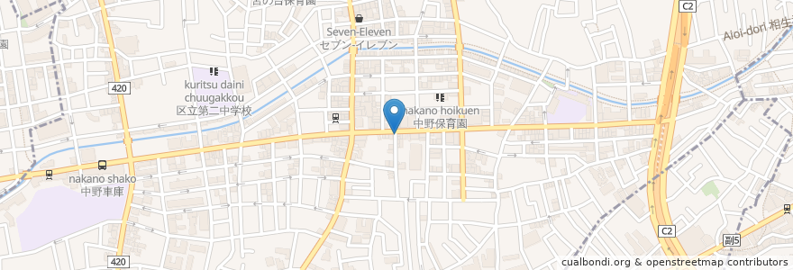 Mapa de ubicacion de こすじめ en Japan, Tokio, 中野区.