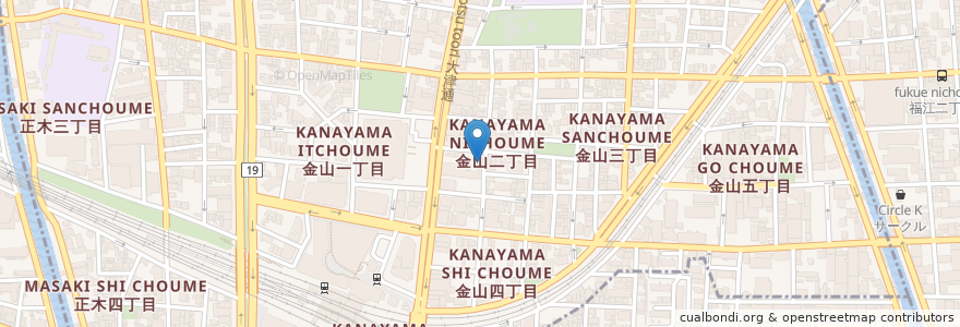 Mapa de ubicacion de Bon Bar en Japão, 愛知県, Nagoia, 中区.