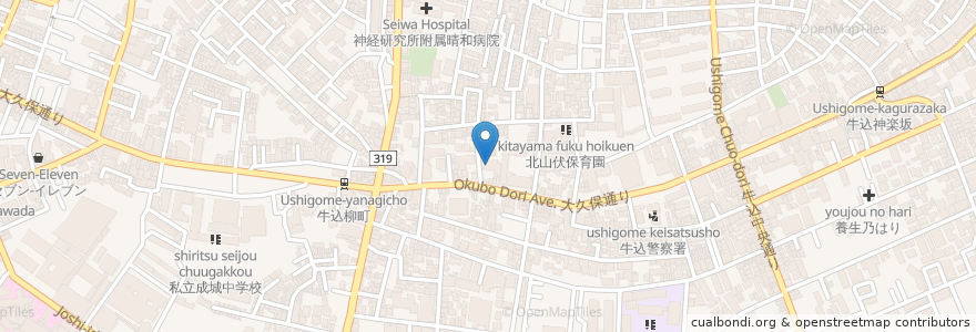 Mapa de ubicacion de 常敬寺 en Japão, Tóquio, 新宿区.