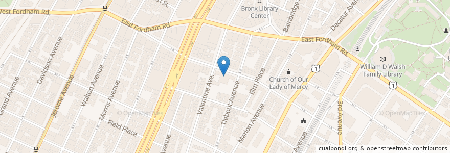 Mapa de ubicacion de Union Community Health Center en Amerika Birleşik Devletleri, New York, New York, Bronx County, The Bronx.