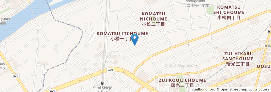 Mapa de ubicacion de コスモスミルフィー薬局 en Giappone, Prefettura Di Osaka, 大阪市, 東淀川区.