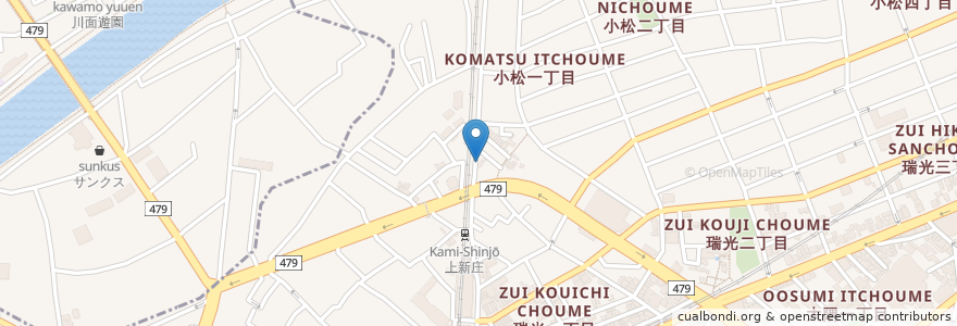 Mapa de ubicacion de のんき en ژاپن, 大阪府, 大阪市, 東淀川区.