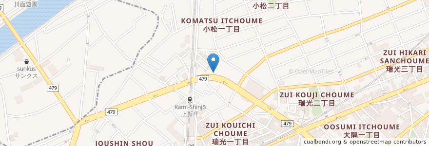 Mapa de ubicacion de 牛尾整形外科 en Japon, Préfecture D'Osaka, 大阪市, 東淀川区.
