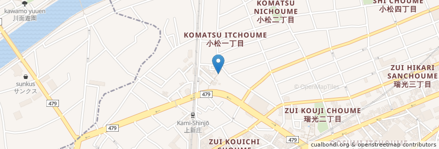 Mapa de ubicacion de お好み焼 木楽 en Japonya, 大阪府, 大阪市, 東淀川区.