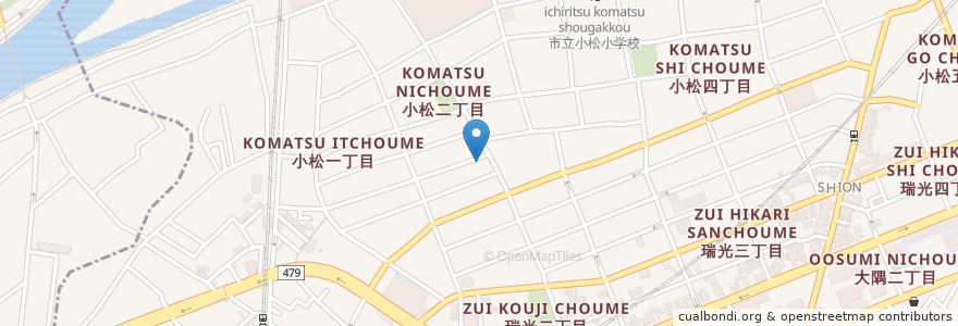 Mapa de ubicacion de カフェ ティンカーベル en Giappone, Prefettura Di Osaka, 大阪市, 東淀川区.