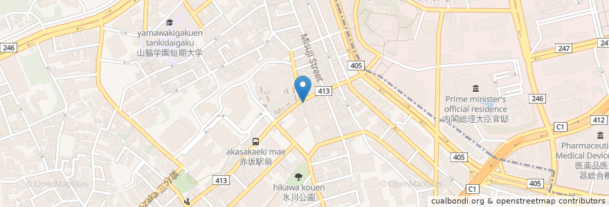 Mapa de ubicacion de 火鍋屋 en 일본, 도쿄도, 미나토.