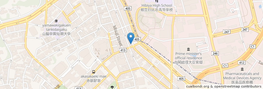 Mapa de ubicacion de TriBeCa Dining en Japão, Tóquio, 港区.