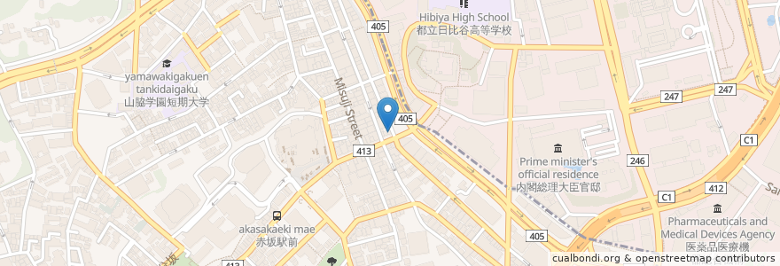 Mapa de ubicacion de Cacher en 日本, 東京都, 港区.
