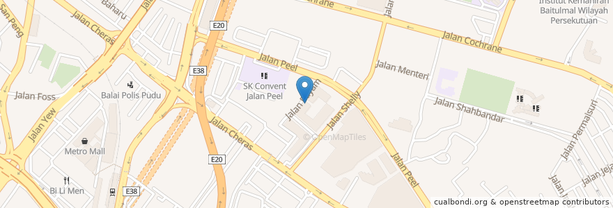 Mapa de ubicacion de Pos Malaysia en Malaysia, Selangor, Kuala Lumpur, Cheras.