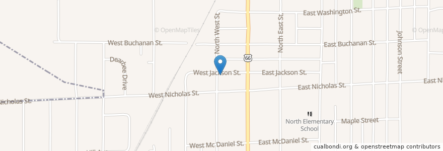 Mapa de ubicacion de Carlinville Police Dept. en 미국, 일리노이, Macoupin County, Carlinville.