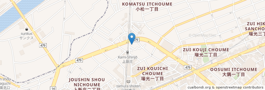 Mapa de ubicacion de お好み焼 きゃべつ en 日本, 大阪府, 大阪市, 東淀川区.