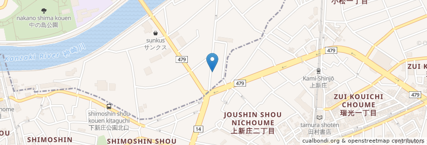 Mapa de ubicacion de 東洋ホルモン en Japon, Préfecture D'Osaka, 東淀川区.