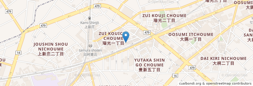 Mapa de ubicacion de Kuche en Japão, 大阪府, 大阪市, 東淀川区.
