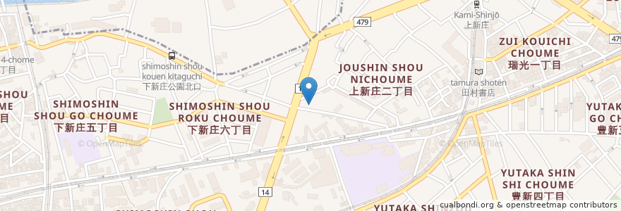 Mapa de ubicacion de 植原内科 en 日本, 大阪府, 大阪市, 東淀川区.