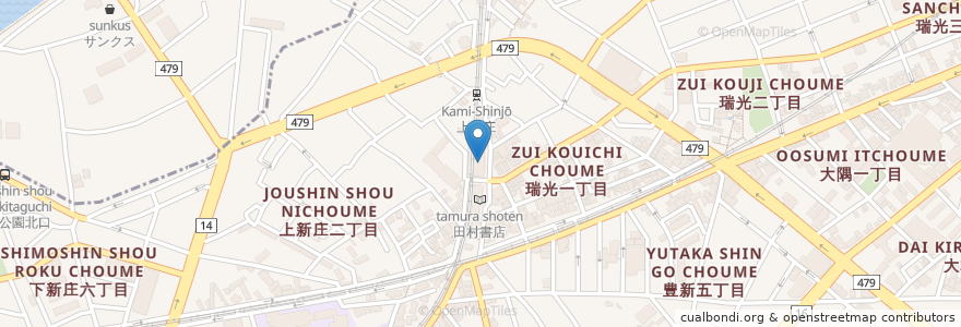 Mapa de ubicacion de 梅田皮膚科 en Japan, 大阪府, Osaka, 東淀川区.