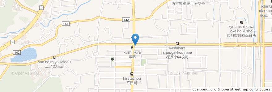 Mapa de ubicacion de 整骨院わかば en Japon, Préfecture De Kyoto, 京都市, 西京区.