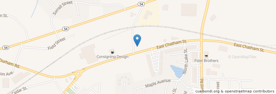 Mapa de ubicacion de Cary Fire Station 2 en États-Unis D'Amérique, Caroline Du Nord, Wake County, Cary.