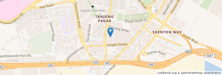 Mapa de ubicacion de Ya Kun Kaya Toast en Singapour, Central.