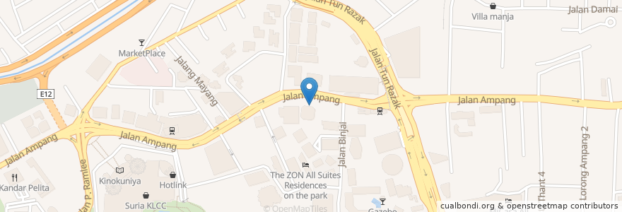 Mapa de ubicacion de Citibank en Malasia, Selangor, Kuala Lumpur.