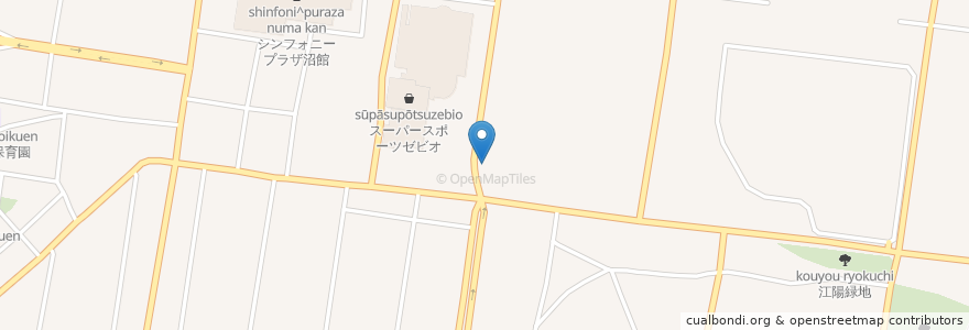 Mapa de ubicacion de 自遊空間 八戸沼館店 en Япония, Аомори, Хатинохе.