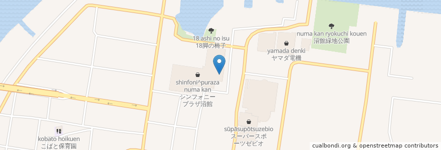 Mapa de ubicacion de マツモトキヨシ en 日本, 青森県, 八戸市.
