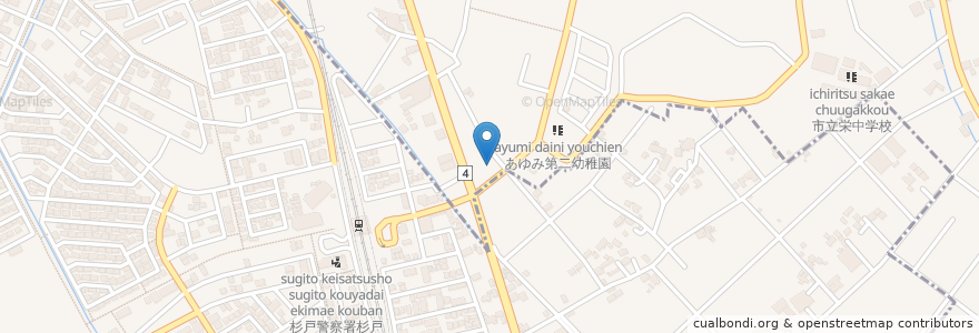 Mapa de ubicacion de マクドナルド en Japão, 埼玉県, 北葛飾郡, 杉戸町.