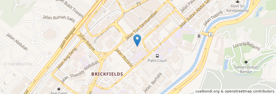 Mapa de ubicacion de Brickfields Asia College Vivekananda en 말레이시아, 슬랑오르, 쿠알라룸푸르.