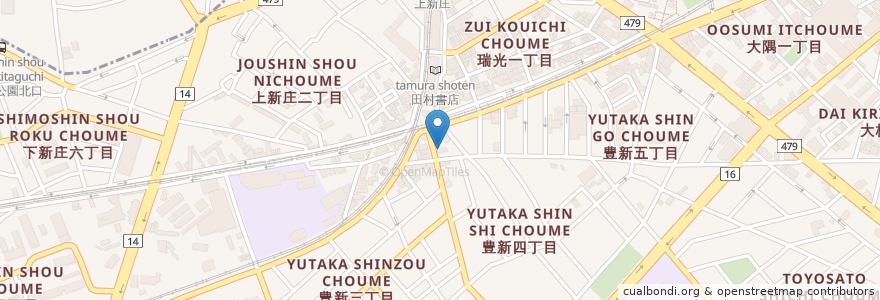 Mapa de ubicacion de パリジャン en 日本, 大阪府, 大阪市, 東淀川区.