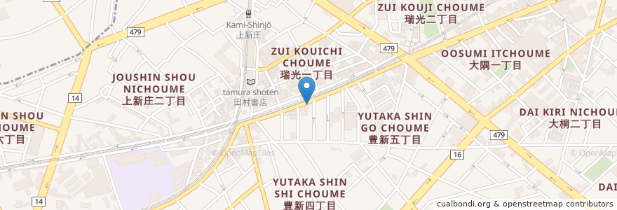 Mapa de ubicacion de 日産レンタカー 上新庄店 en Japon, Préfecture D'Osaka, 大阪市, 東淀川区.