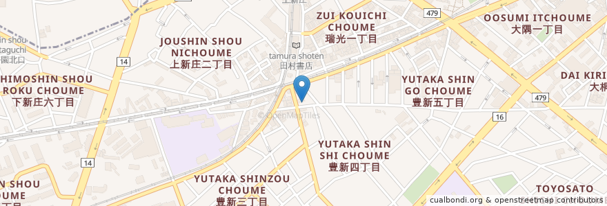 Mapa de ubicacion de 鳥貴族 上新庄店 en Jepun, 大阪府, 大阪市, 東淀川区.