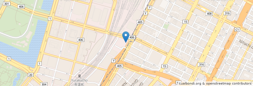 Mapa de ubicacion de 丸ノ内鍛冶橋才一卜バイ専用駐車場 en Giappone, Tokyo.