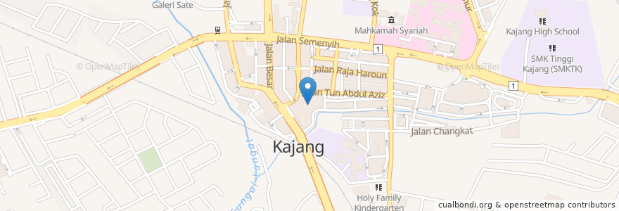 Mapa de ubicacion de Lotus Five Star Kajang Cineplex en Malaysia, Selangor, Majlis Perbandaran Kajang.