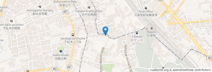 Mapa de ubicacion de 本授寺 en 日本, 東京都, 台東区.