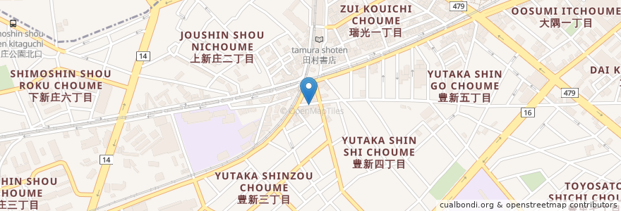 Mapa de ubicacion de 麺蔵ひの屋 en Japan, 大阪府, Osaka, 東淀川区.