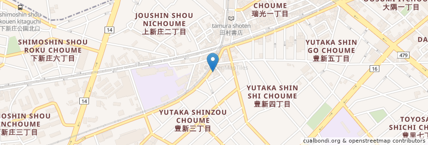 Mapa de ubicacion de おでん屋福ちゃん en 일본, 오사카부, 오사카, 東淀川区.
