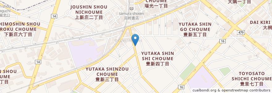 Mapa de ubicacion de 作医院 en Japan, 大阪府, Osaka, 東淀川区.