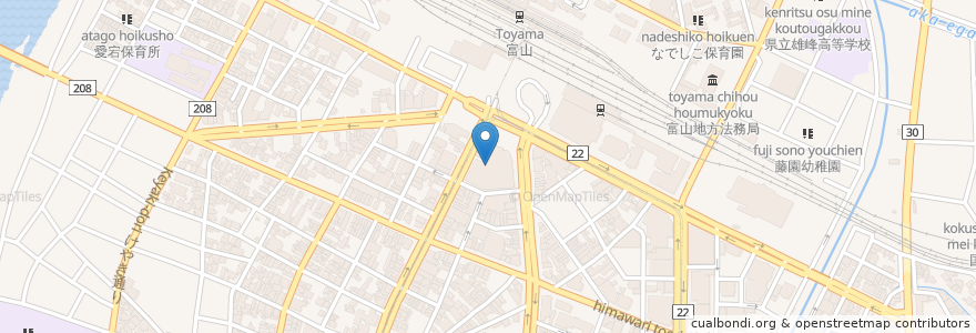 Mapa de ubicacion de とやま駅南図書館「ぶらり」 en 일본, 도야마현, 富山市.