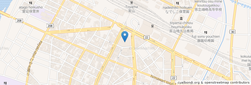 Mapa de ubicacion de やまもと眼科 en 日本, 富山县, 富山市.