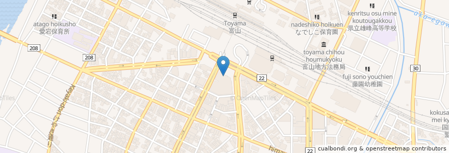 Mapa de ubicacion de 癒楽甘 春々堂 en اليابان, 富山県, 富山市.
