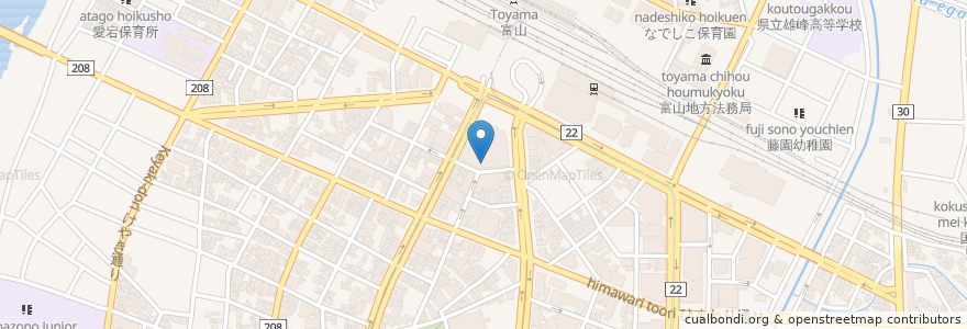 Mapa de ubicacion de 城石支店 en Japón, Prefectura De Toyama, 富山市.