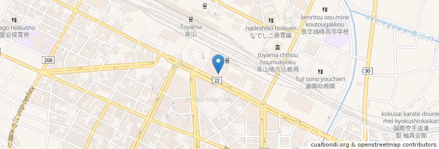 Mapa de ubicacion de 山崎歯科診療所 en Japon, Préfecture De Toyama, 富山市.