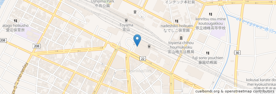 Mapa de ubicacion de MOMI&TOY’S en Japón, Prefectura De Toyama, 富山市.