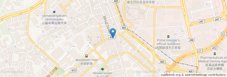 Mapa de ubicacion de 岡歯科医院 en Japan, Tokio, 港区.