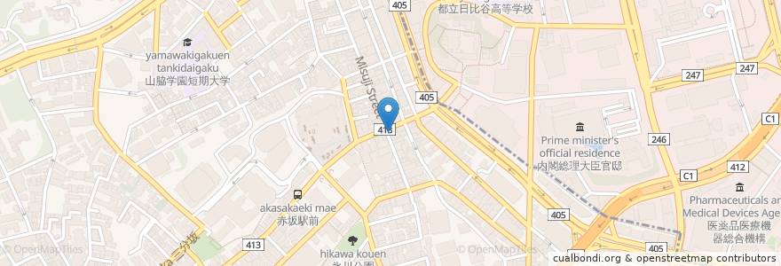 Mapa de ubicacion de 富谷薬局 en Japón, Tokio, Minato.