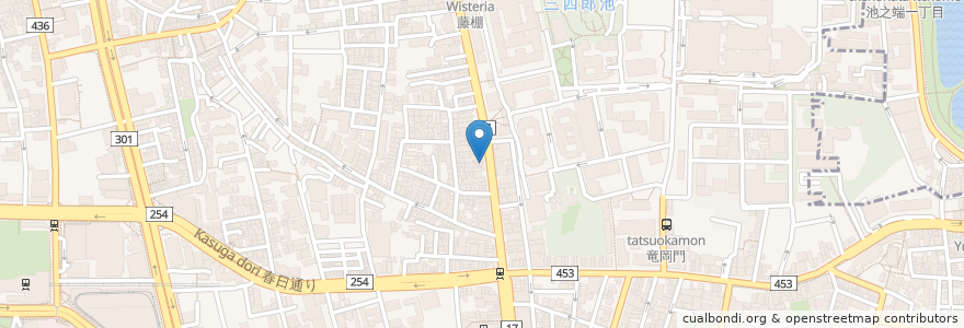 Mapa de ubicacion de デンタルオフィスKEN en Japonya, 東京都, 文京区.
