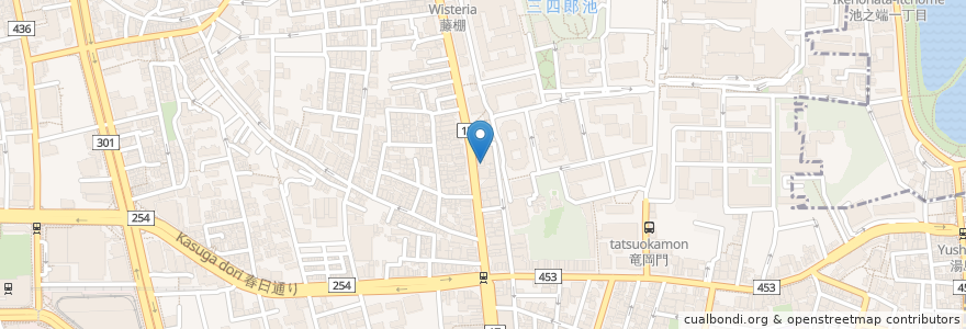 Mapa de ubicacion de 赤門前歯科医院 en Jepun, 東京都, 文京区.