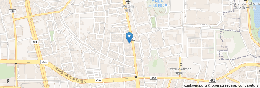 Mapa de ubicacion de SHIRUCAFE en Jepun, 東京都, 文京区.